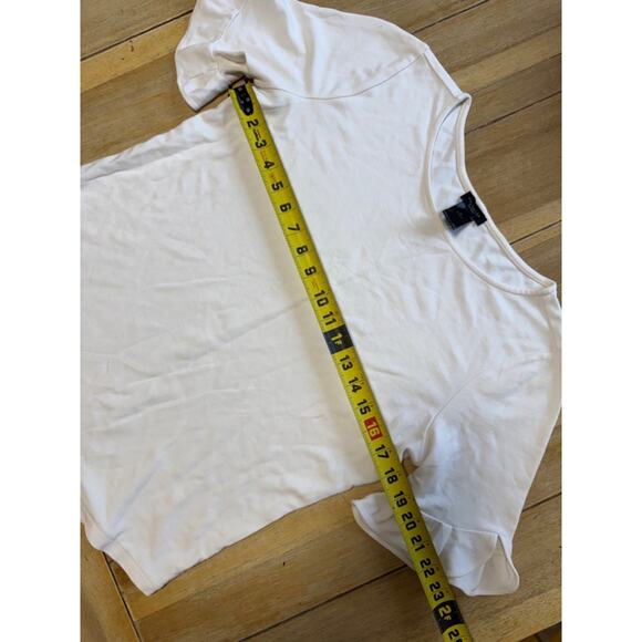 Ann Taylor Basic Ruffle Sleeve T-Shirt, Womens M, Cottage Blouse Staple Layer - Picture 5 of 8